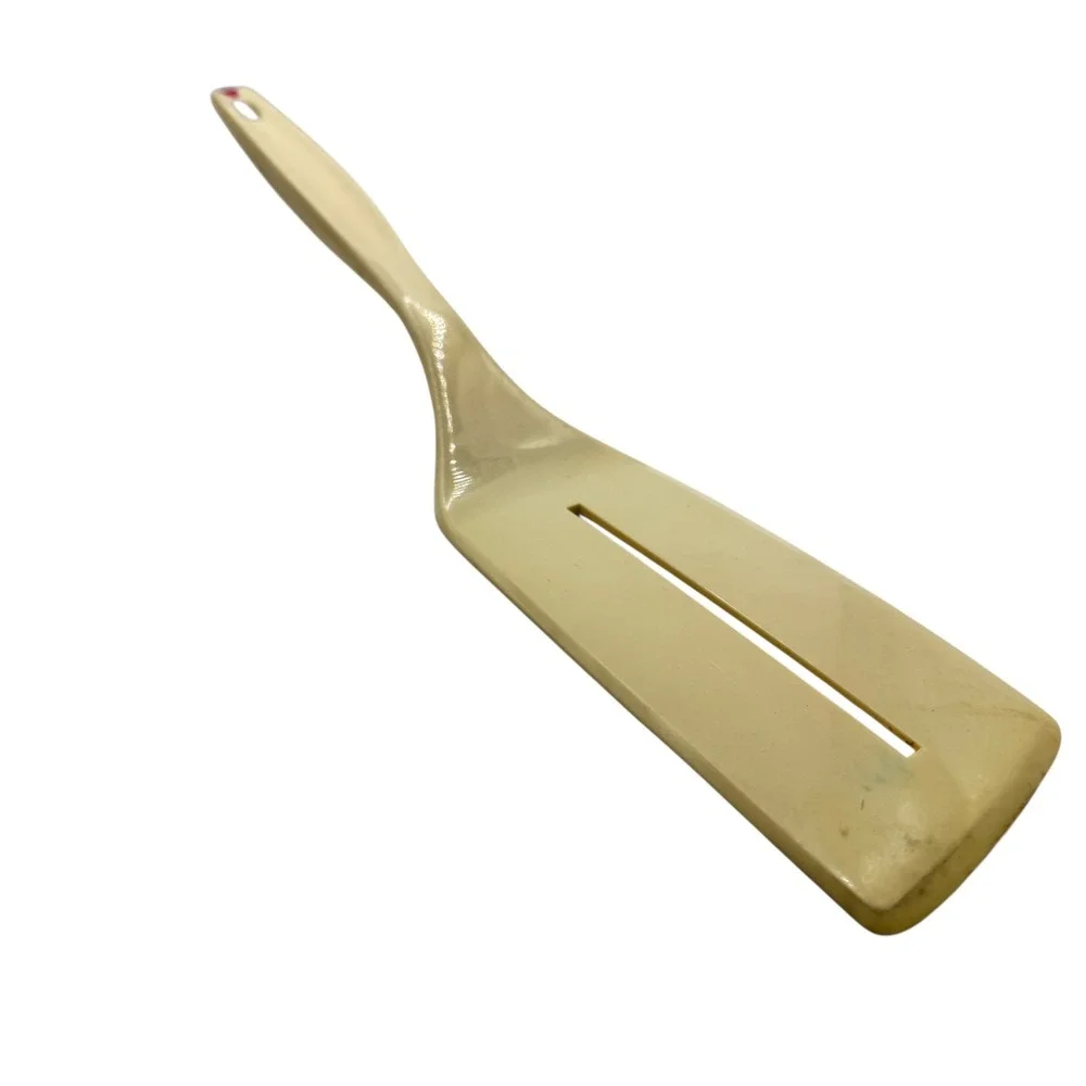 Vintage Foley Cream Nylon Slotted Spatula Turner‎ Retro Kitchen Utensil USA G72Q